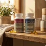 CBD softgels on wooden shelf