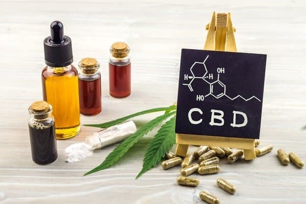 Different grades of CBD oil and its molecular compound