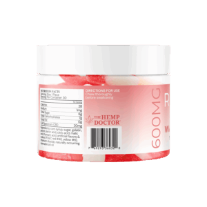 New Revive CBD Gummies Packaging Back of 30ct Jar, Watermelon