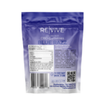 New Revive CBD Gummies Packaging Back of 2ct Pouch, Blue Razz