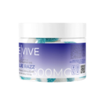 New Revive CBD Gummies Packaging Side of 30ct Jar, Blue Razz