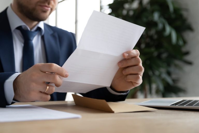 person with paper