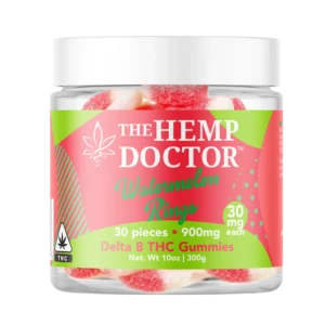D8 THC WATERMELON RING GUMMIES | 30MG