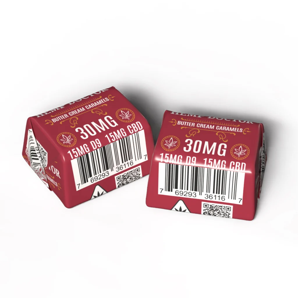 CBD:D9 THC BUTTER CREAM CARAMELS | 30MG