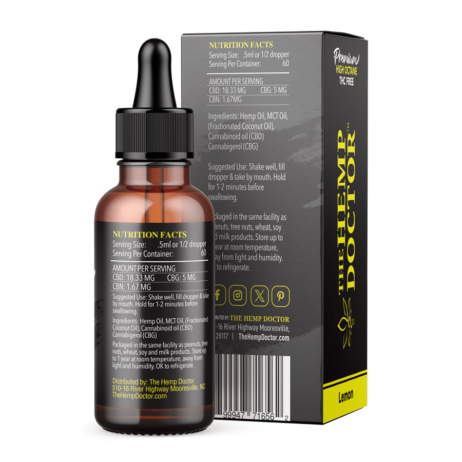 Buy High Octane THC Free CBD Oil Tinctures - The Hemp Doctor