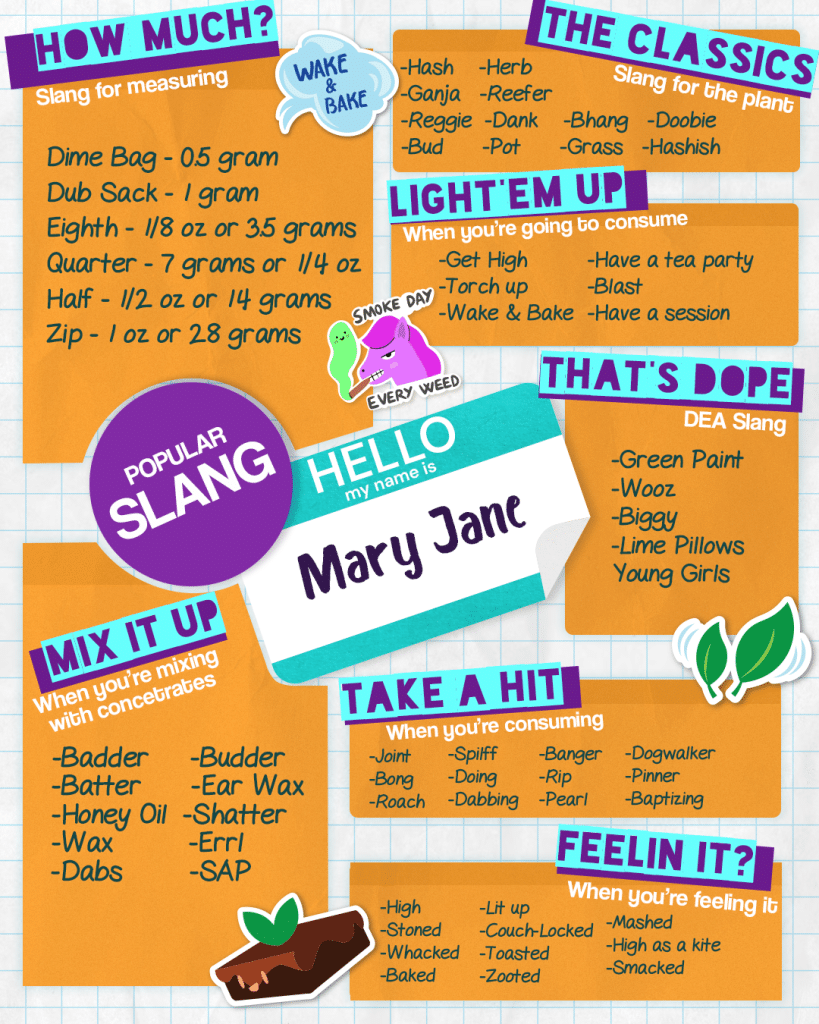 Weed Slang Infographic