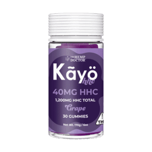 front of grape hhc gummy packaging