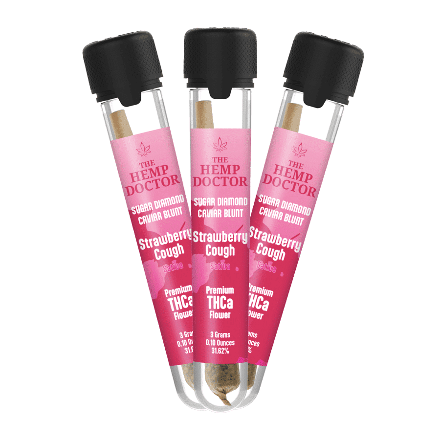 THCA SUGAR DIAMOND CAVIAR BLUNTS | 3G-Strawberry Cough