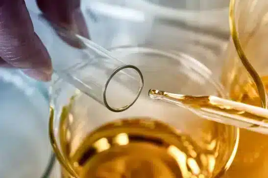 How are THCA diamonds are made THCA extract transferred in a test tube