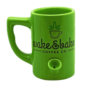 a green novelty mugs