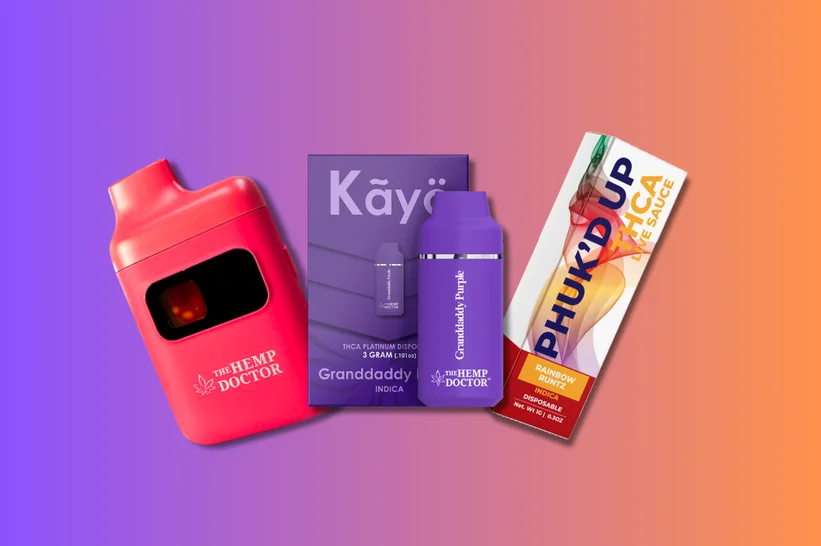 Three of The Hemp Doctor vape and cart offerings