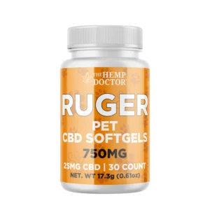 RUGER |  PET CBD SOFTGEL CAPSULES | 25MG