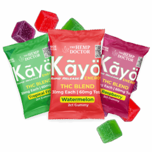 a group of packages of rapid release energy gummies