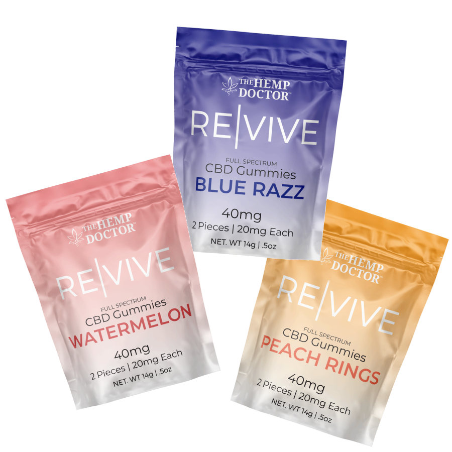 REVIVE | CBD GUMMY SAMPLER BUNDLE | 20MG - The Hemp Doctor