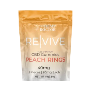 REVIVE | CBD PEACH RING GUMMIES | 20MG