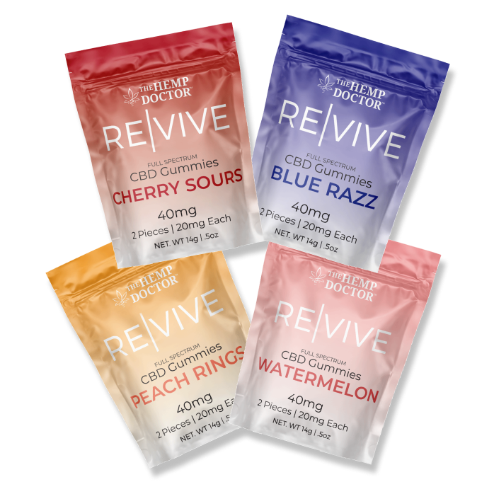 REVIVE | CBD GUMMY SAMPLER BUNDLE | 20MG - The Hemp Doctor