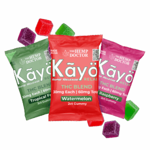 a group of packages of rapid release relax gummies