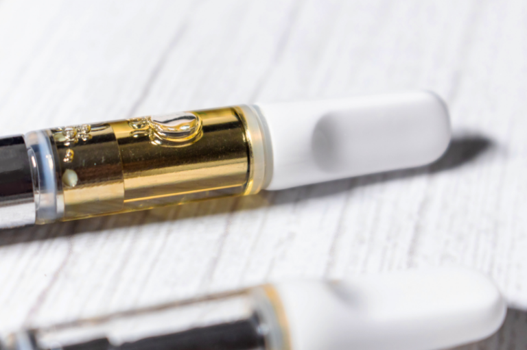 a close up of a distillate cart