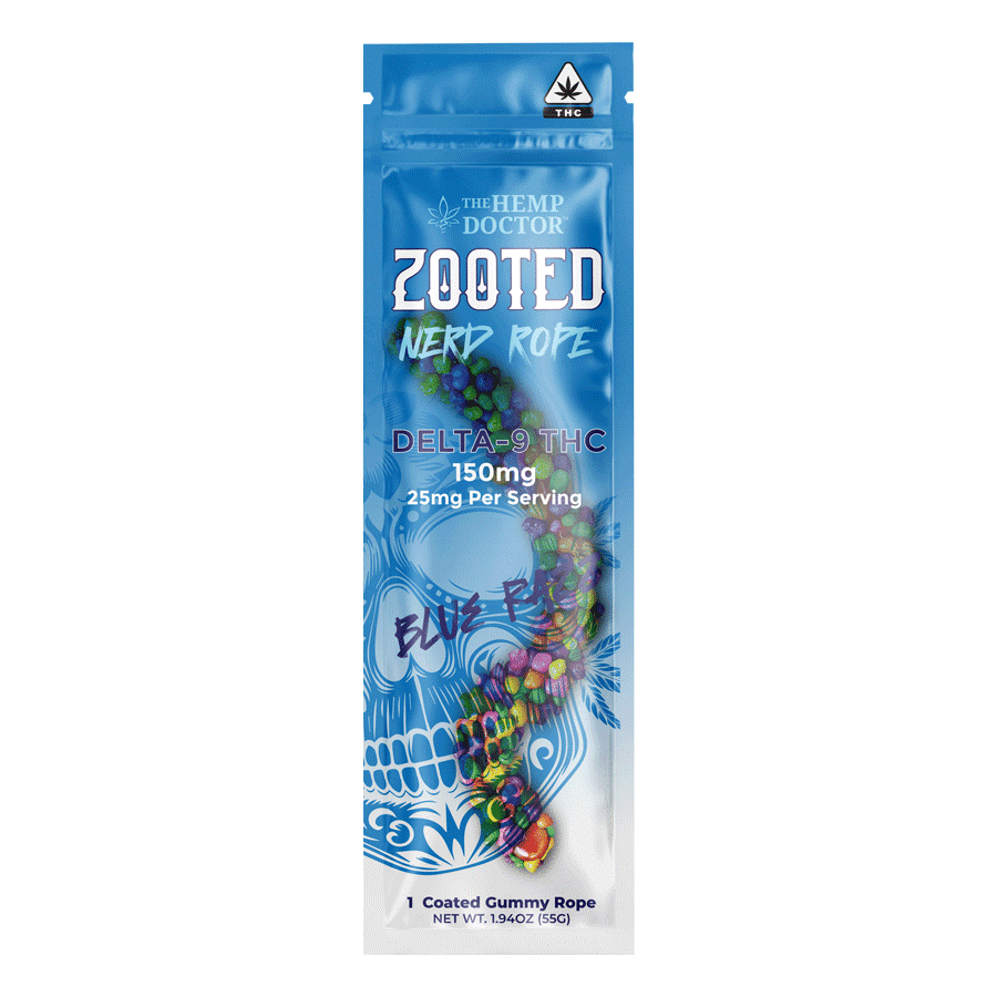 ZOOTED THC Nerd Rope Edible | High Potency 150mg | The Hemp Doctor