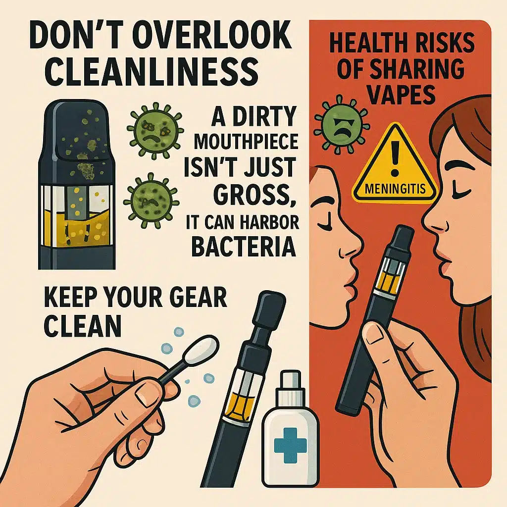 an infographic about ways to avoid throat pain due to vaping.