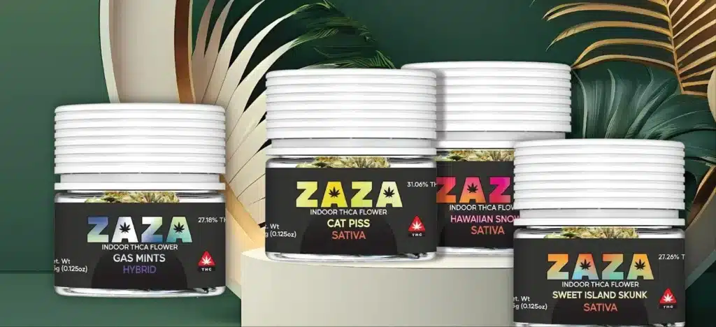 a group of containers with labels