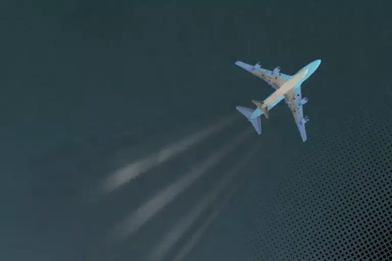 a plane flying through the air