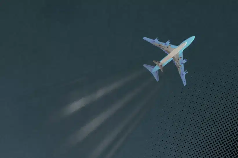 a plane flying through the air
