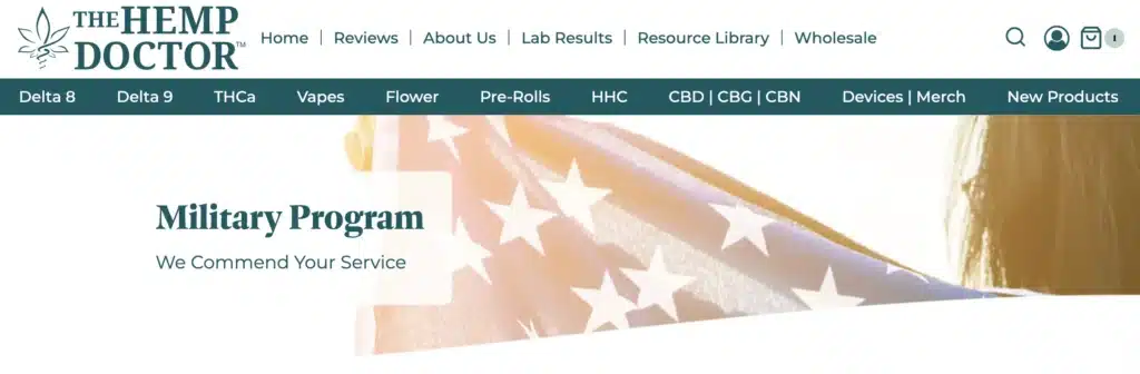 Website promoting military service benefits