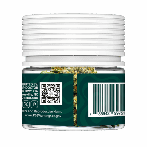 mock_Galactic Gas_Living soil 3.5G CB SP JAR_BACK Living Soil 3.5g packaging, BACK - Strain = Galactic Gas (indica)