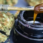 Cannabis dab close-up