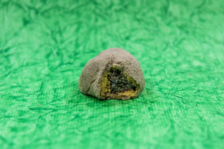 cannabis caviar with green background