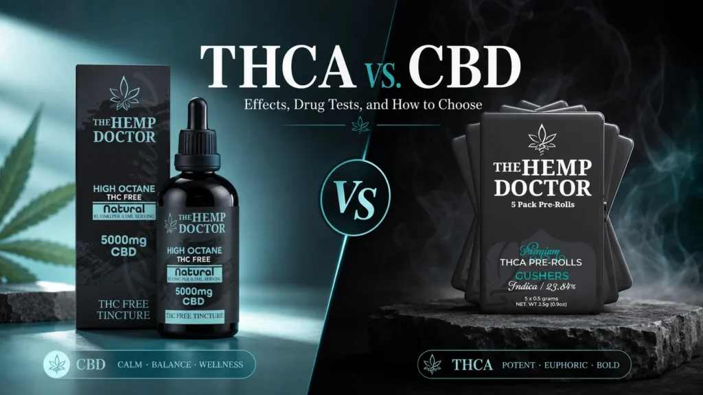 Comparison of THCA and CBD products