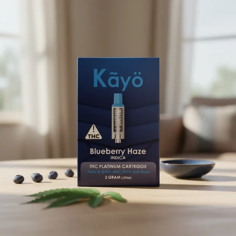 Blueberry Haze THC cartridge packaging