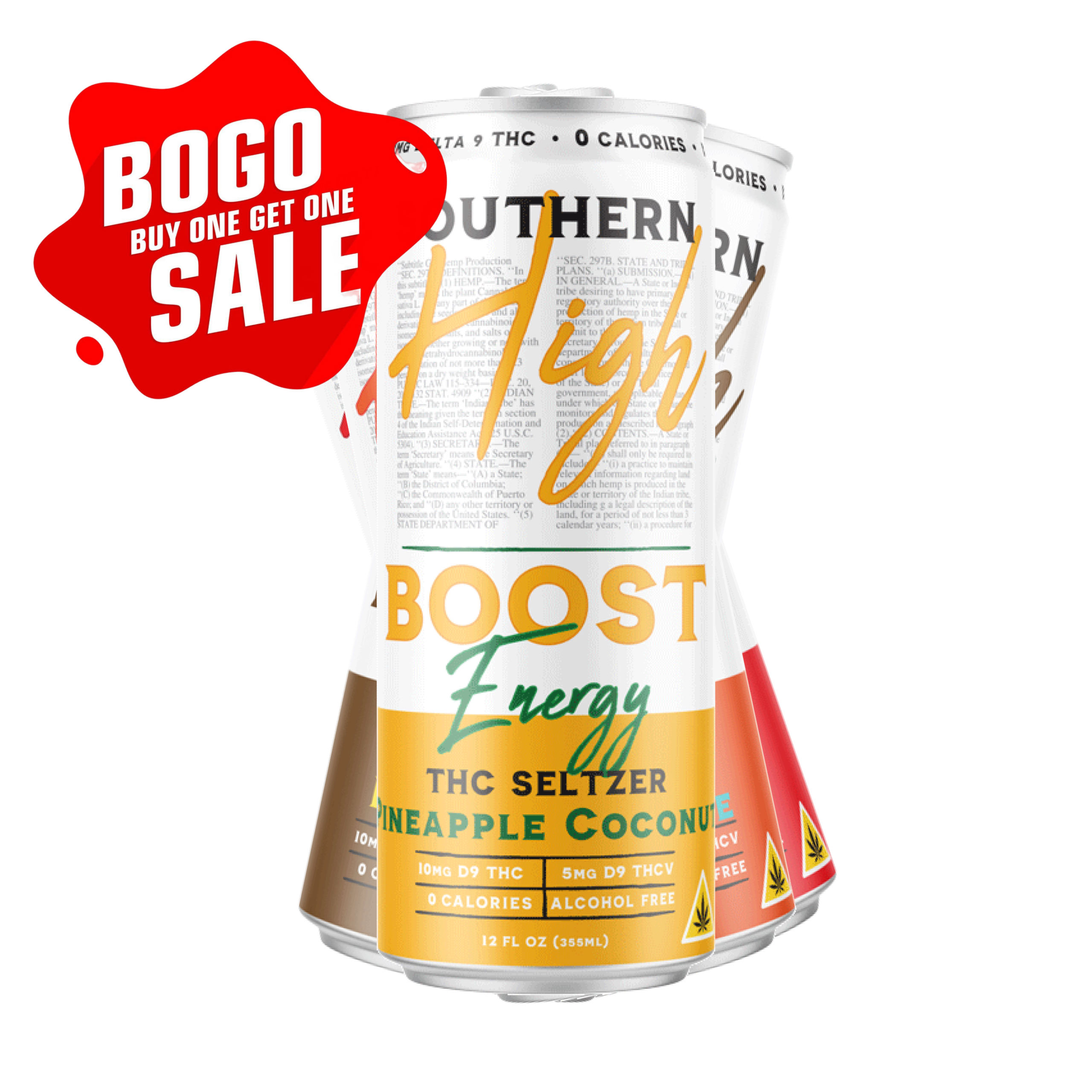 [BOGO] SOUTHERN HIGH | BOOST – SLIM | D9 : THCV 15MG SELTZER