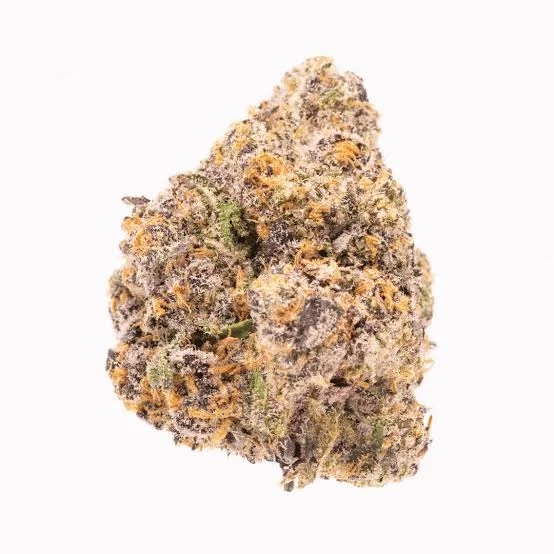 Colorful cannabis bud with trichomes