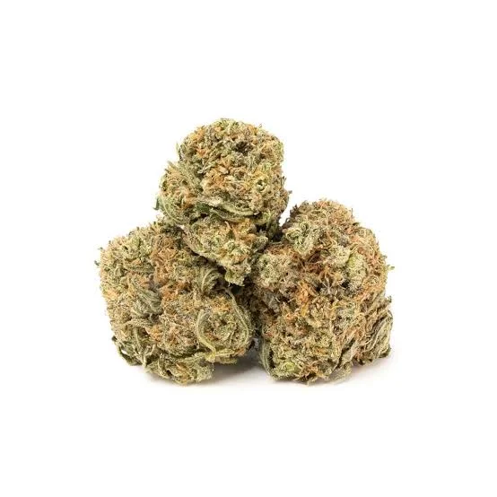 Three cannabis buds stacked together
