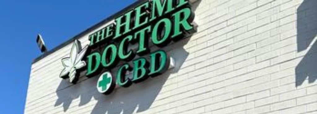 The Hemp Doctor storefront sign in Mooresville, NC