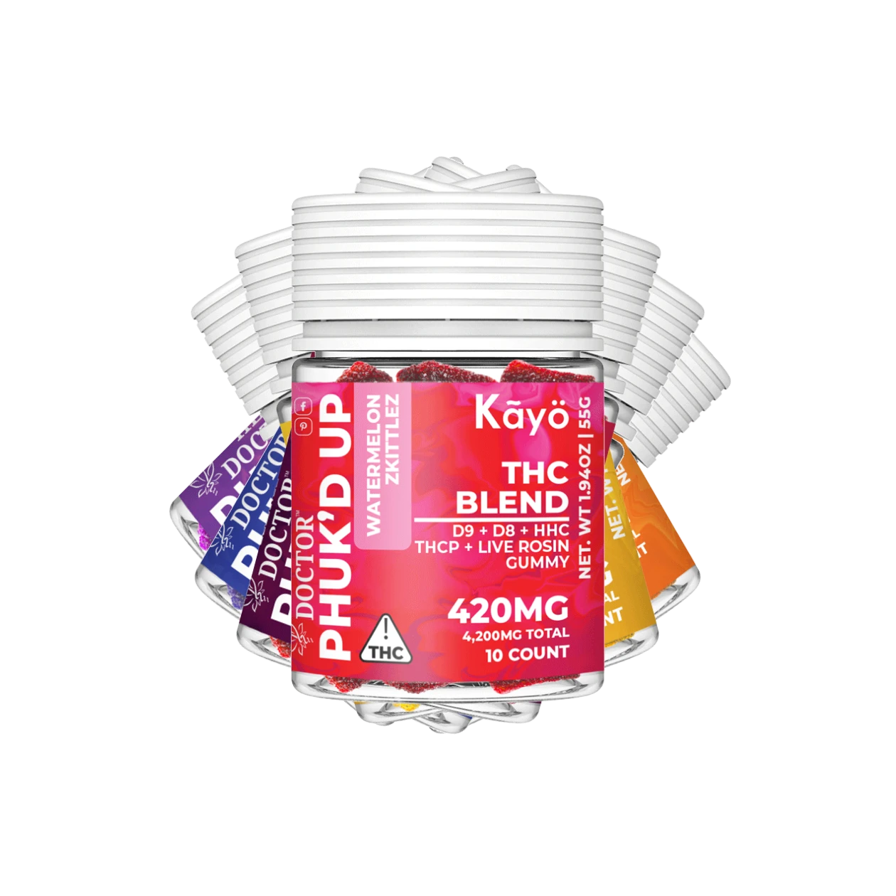Phuk'd Up 420mg THC blend gummies