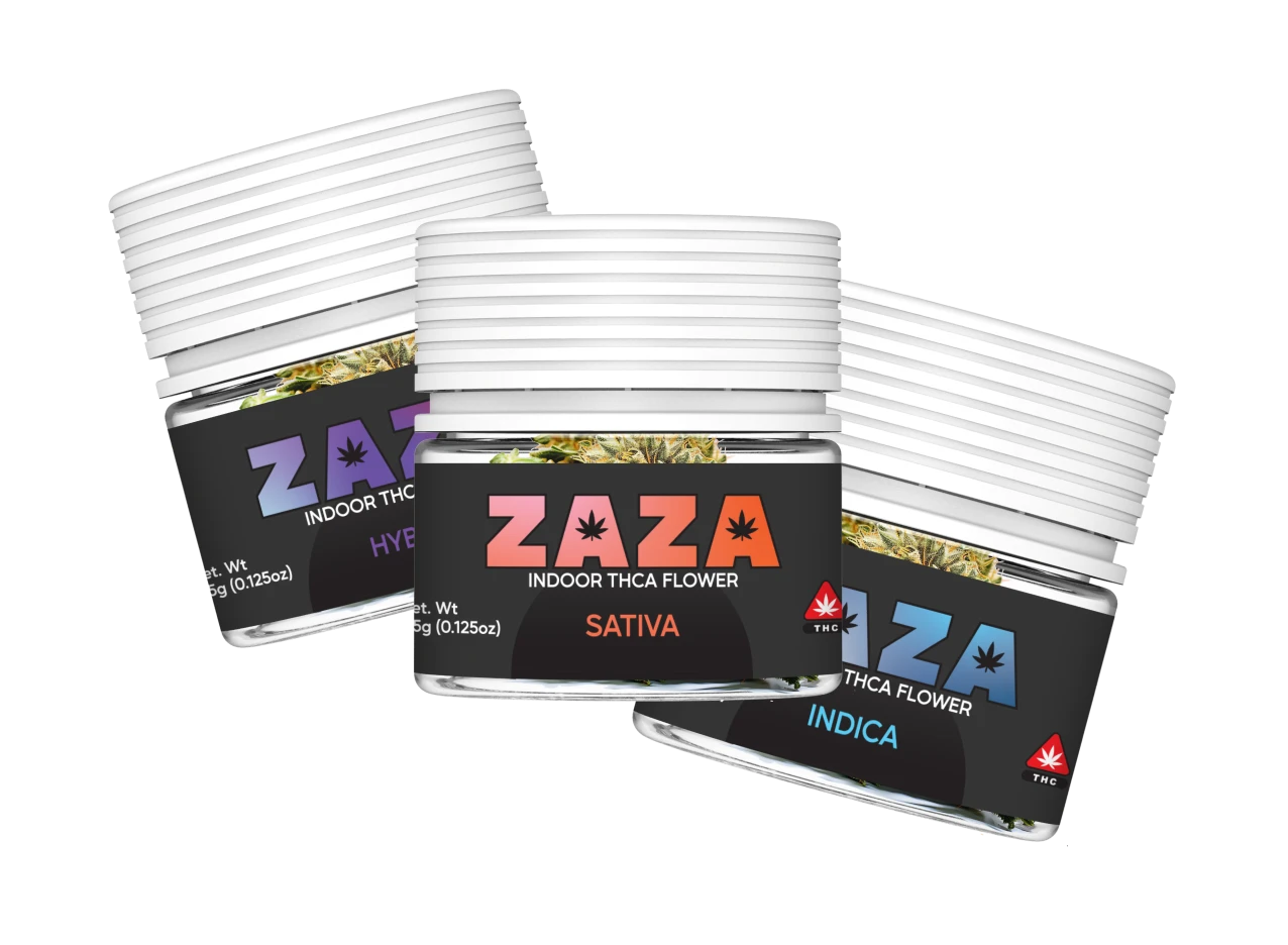 Zaza THCA flower jars