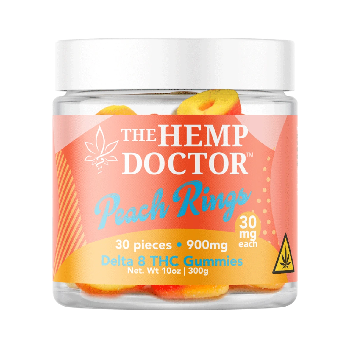 D8 THC PEACH RING GUMMIES | 30MG