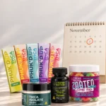 Products with calendar backdrop